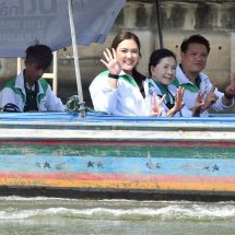 “ปวีณา”นำผู้สมัครสส.กทม.ขึ้นรถ-ลงเรือ หาเสียง ชุมชนริมคลองพระโขนง ประเวศ ก่อนเยึ่มพบปะประชาชนย่านสายไหม