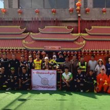 อำเภอบึงสามพัน จัดฝึกซ้อมแผนเผชิญเหตุเพลิงไหม้ ณ ศาลเจ้าพ่อเจ้าแม่ทับสมอทอด