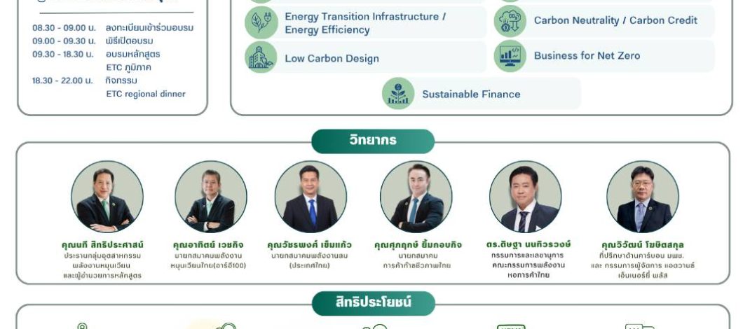 “ETC REGIONAL 2026” ปักหมุด 4 หัวเมืองใหญ่ เปิดเวทีอบรมฟรี! เสริมความรู้ “พลังงานสะอาด–Climate Change” สู่ภูมิภาค